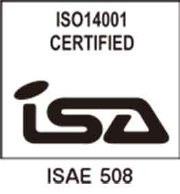 ISO14001マーク：CERTIFIED
